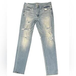 American Eagle Hi Rise Jegging Womens Size 14 (32 x 29) Distressed Jeans